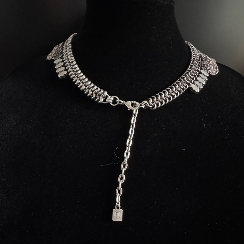DANNIJO Chainmail Mesh Statement Collar necklace - Picture 5 of 6